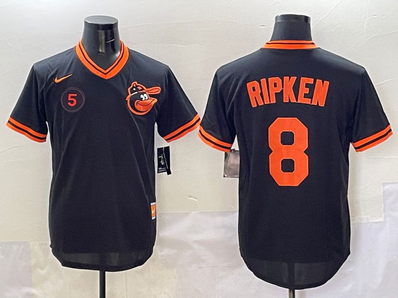 Men Baltimore Orioles 8 Ripken Black Game 2025 Nike MLB Jersey style 5093